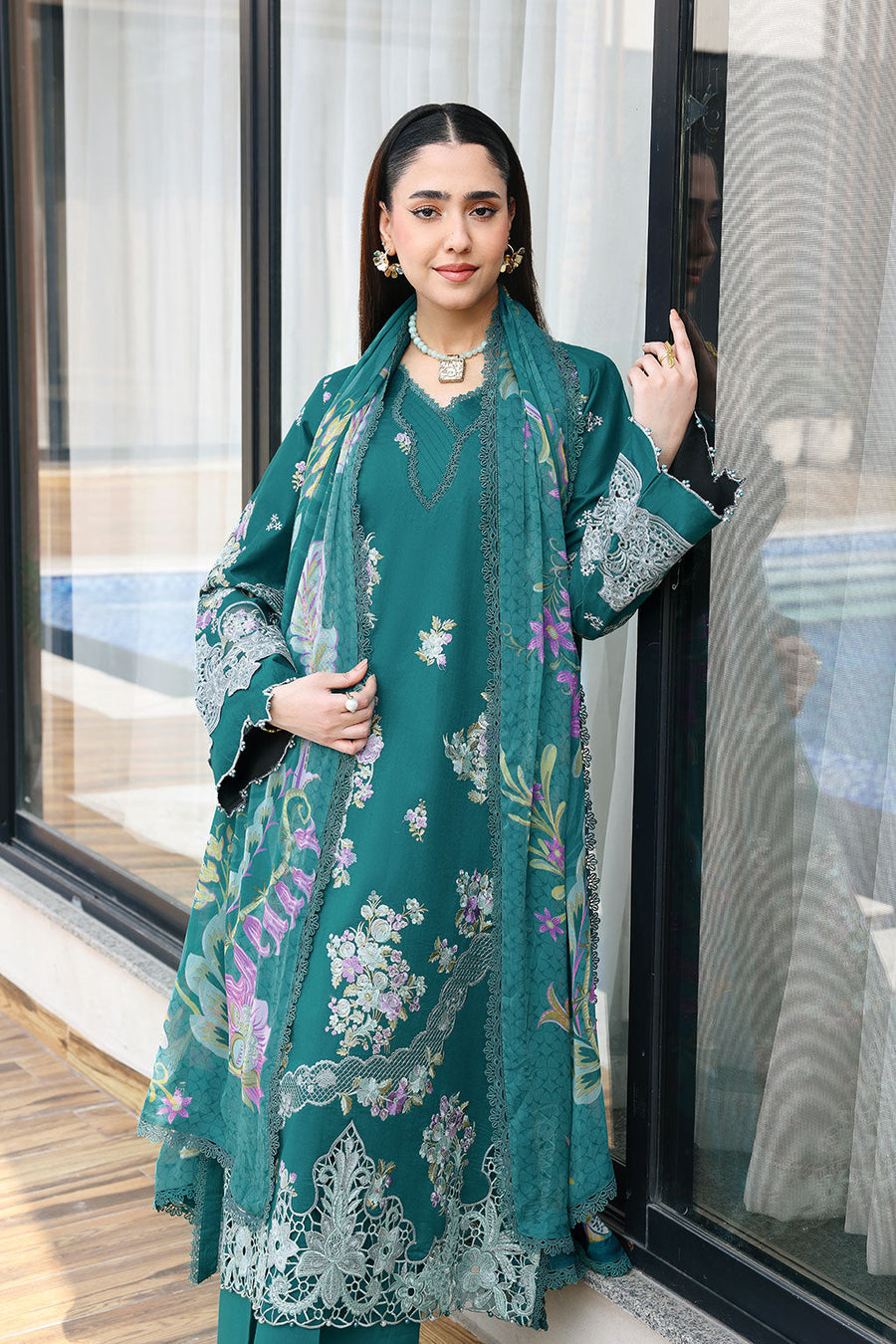 Ramsha Andaaz Vol-14 Embroidered Luxury Lawn Unstitched 3Pc Suit Z-1410