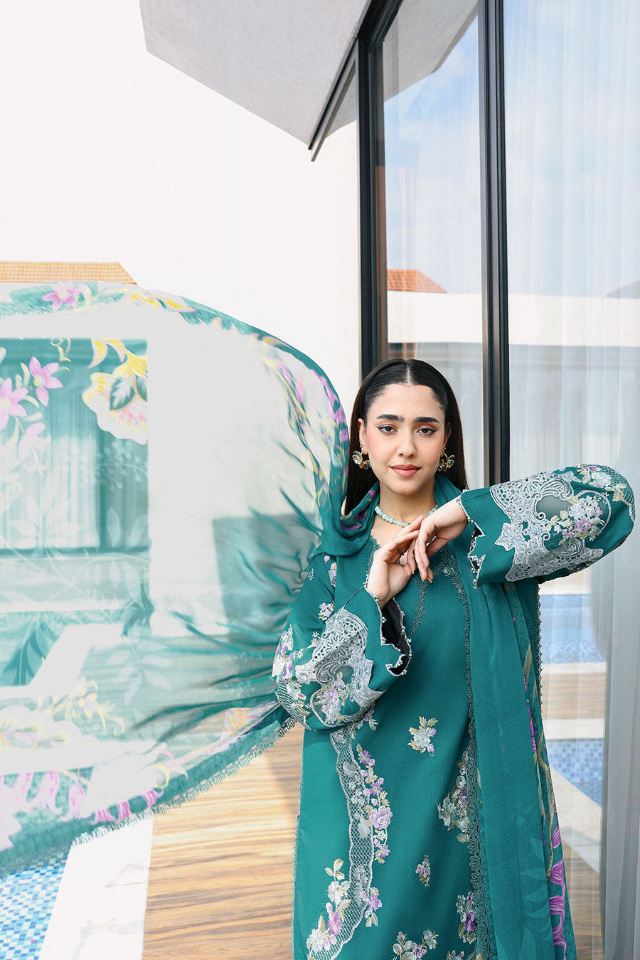 Ramsha Andaaz Vol-14 Embroidered Luxury Lawn Unstitched 3Pc Suit Z-1410