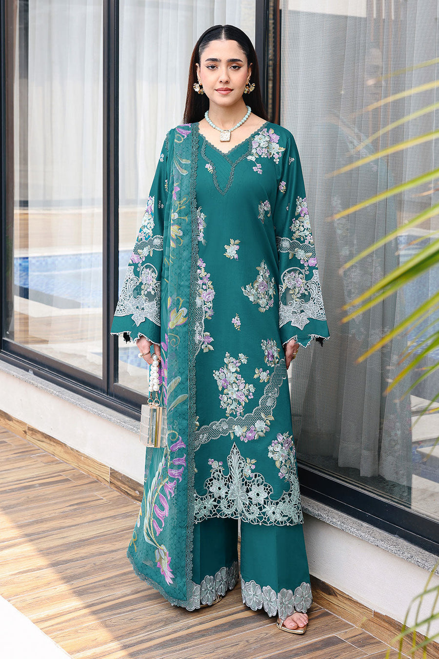 Ramsha Andaaz Vol-14 Embroidered Luxury Lawn Unstitched 3Pc Suit Z-1410