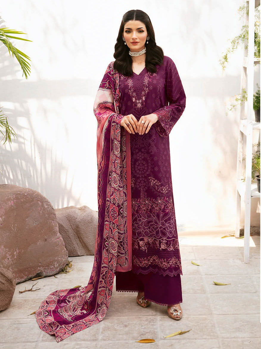 Ramsha Andaaz Vol-09 Embroidered Luxury Lawn Unstitched 3Pc Suit Z-901