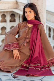 Delia by Jazmin Embroidered Khaddar Unstitched 3Pc Suit DW'24 D8