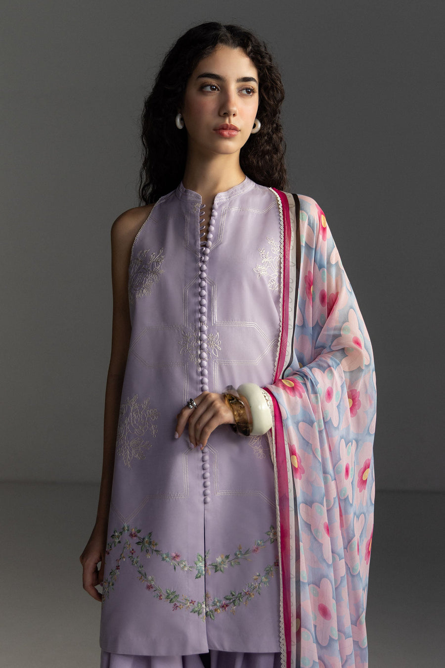 Coco by Zara Shahjahan Embroidered Lawn Unstitched 3Pc Suit D-01A RIVAE