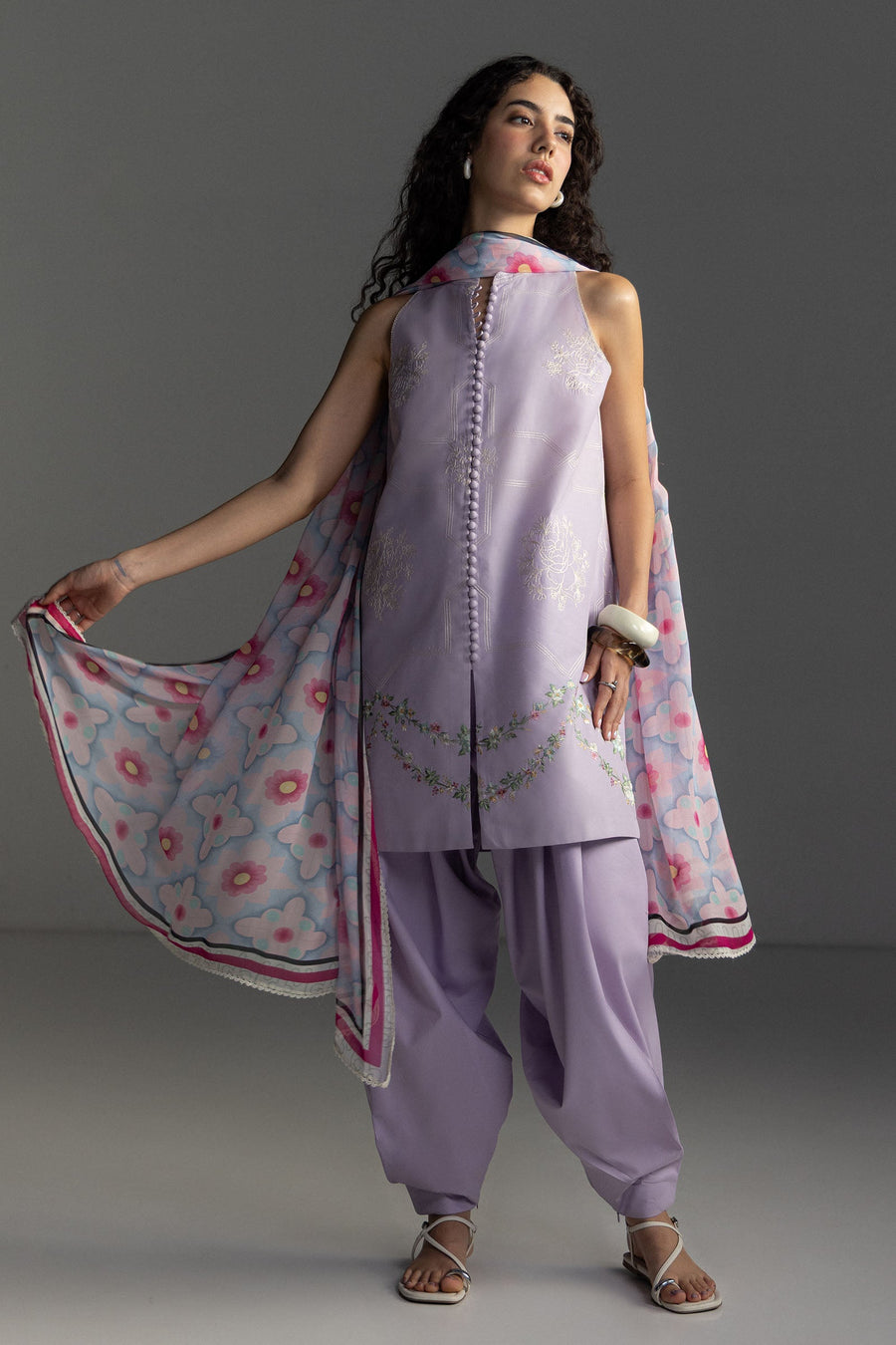 Coco by Zara Shahjahan Embroidered Lawn Unstitched 3Pc Suit D-01A RIVAE