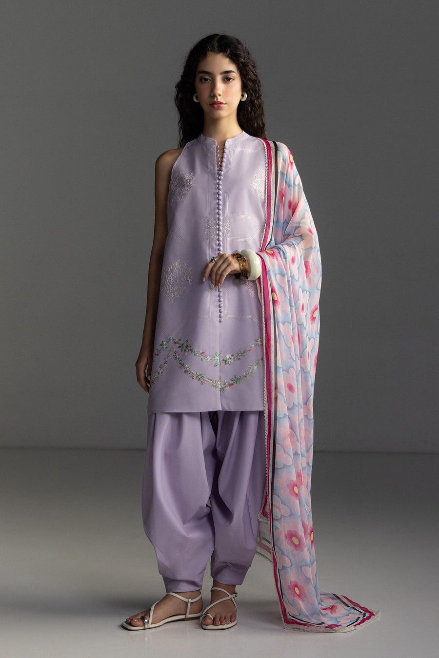 Coco by Zara Shahjahan Embroidered Lawn Unstitched 3Pc Suit D-01A RIVAE