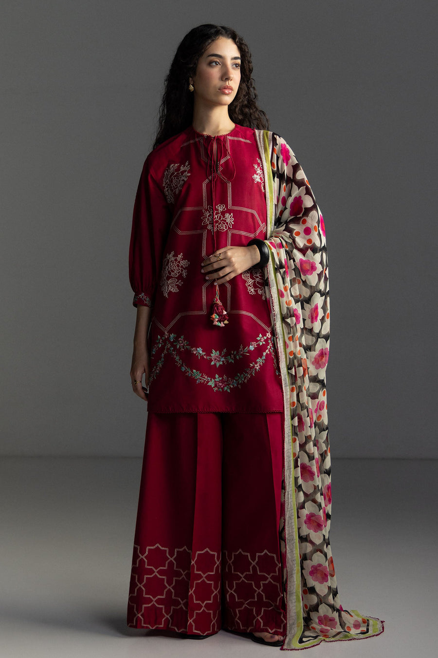 Coco by Zara Shahjahan Embroidered Lawn Unstitched 3Pc Suit D-01B RIVAE