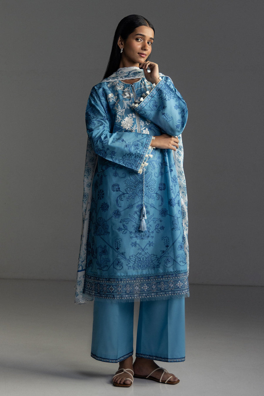 Coco by Zara Shahjahan Embroidered Lawn Unstitched 3Pc Suit D-03A AVIONA