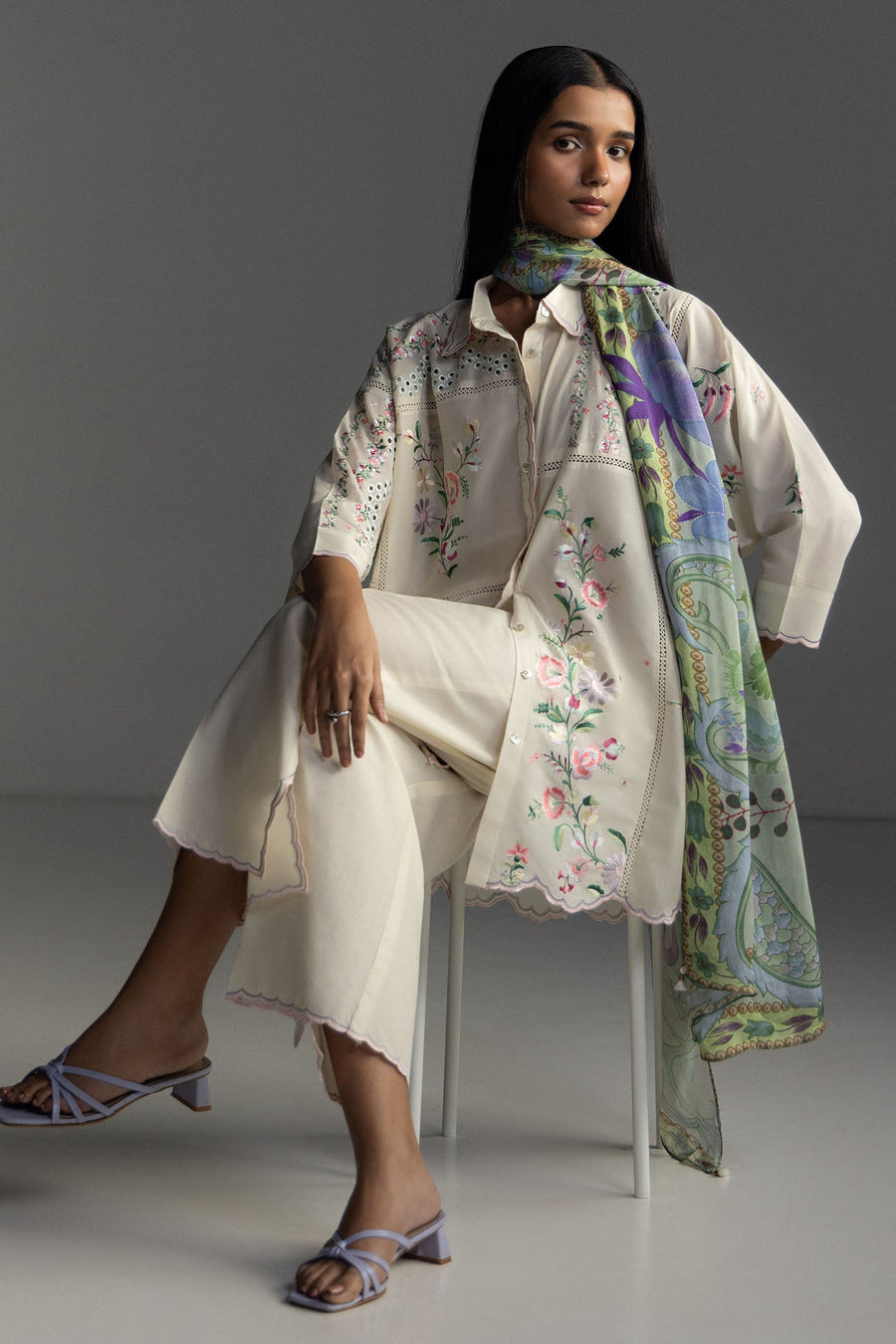 Coco by Zara Shahjahan Embroidered Lawn Unstitched 3Pc Suit D-05A SEREN