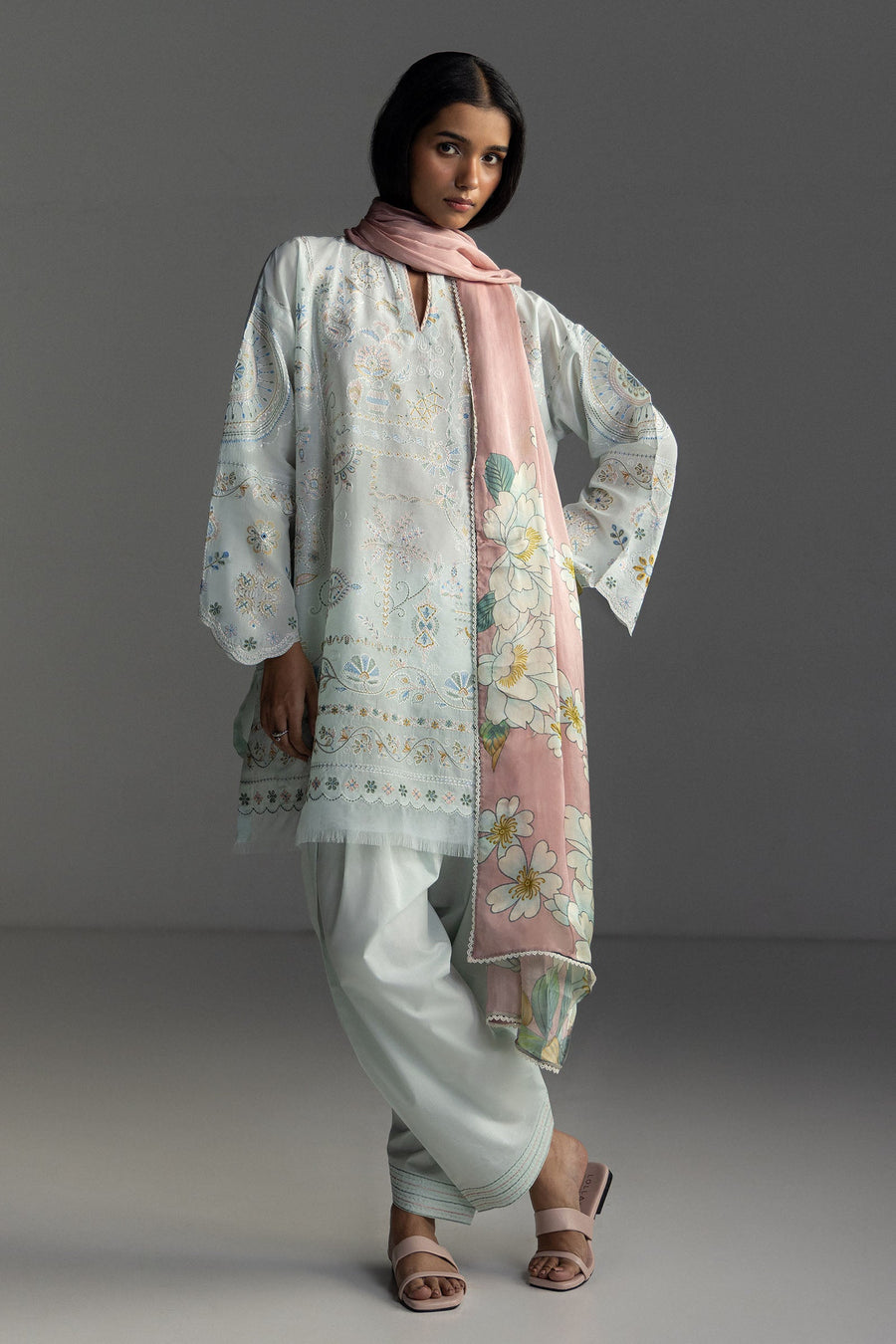Coco by Zara Shahjahan Embroidered Lawn Unstitched 3Pc Suit D-07B VEYA