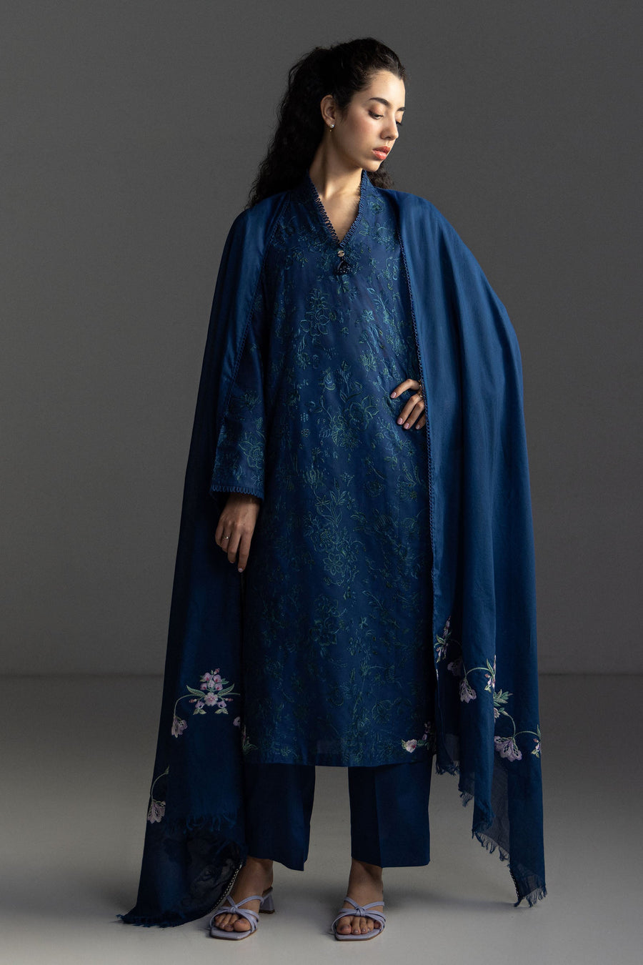 Coco by Zara Shahjahan Embroidered Lawn Unstitched 3Pc Suit D-08A LIORA