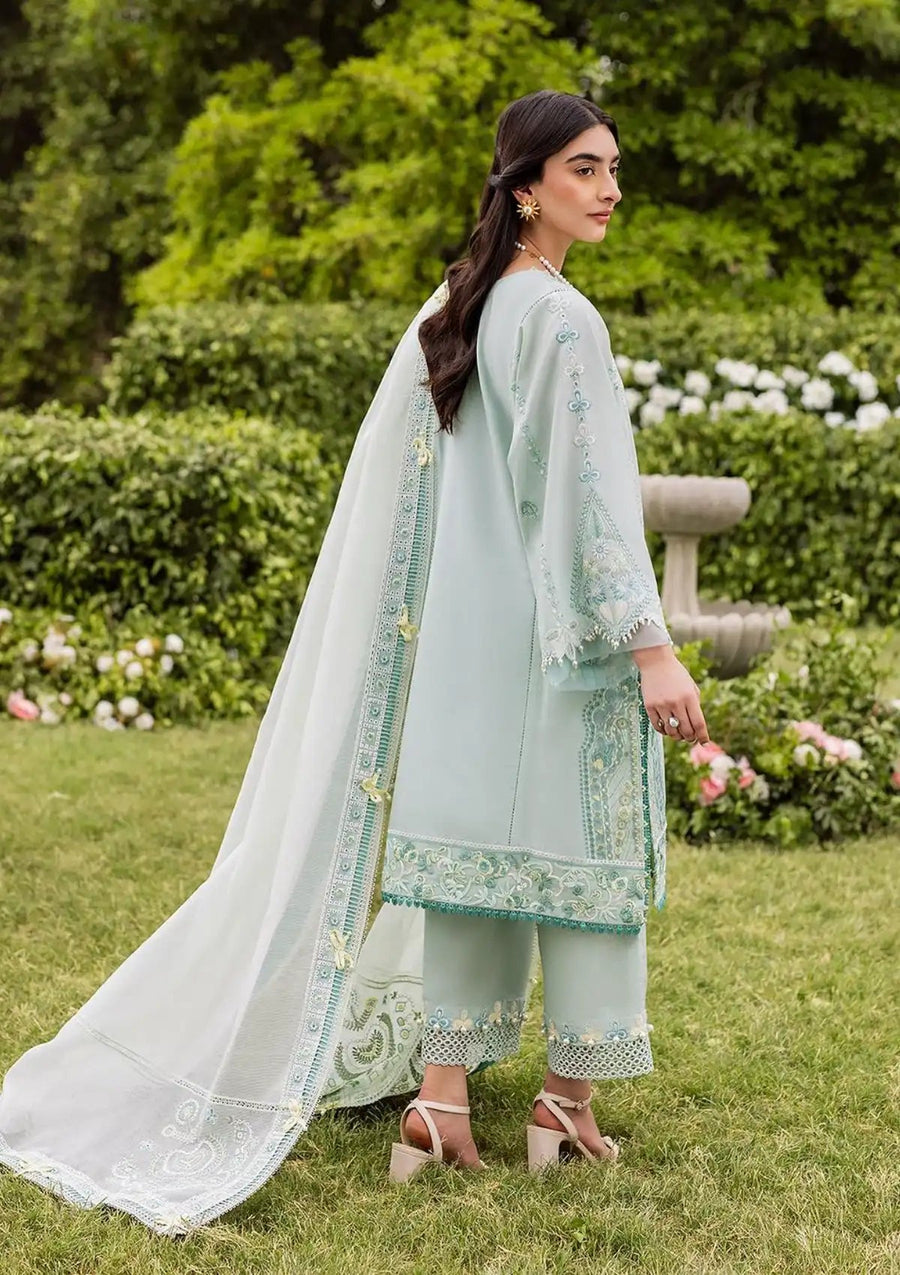 Siraa by Sadaf Fawad Khan Embroidered Lawn Unstitched 3Pc Suit - ZAPHIRA (B)