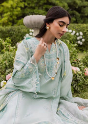 Siraa by Sadaf Fawad Khan Embroidered Lawn Unstitched 3Pc Suit - ZAPHIRA (B)