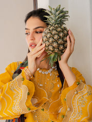 Dareen by IZEL Embroidered Luxury Lawn Unstitched 3Pc Suit - Zareen