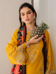 Dareen by IZEL Embroidered Luxury Lawn Unstitched 3Pc Suit - Zareen