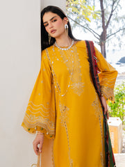 Dareen by IZEL Embroidered Luxury Lawn Unstitched 3Pc Suit - Zareen
