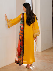 Dareen by IZEL Embroidered Luxury Lawn Unstitched 3Pc Suit - Zareen