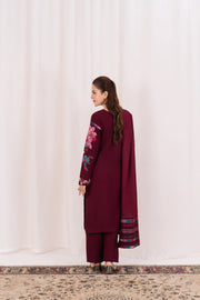Feathers Fully Embroidered Dhanak Unstitched 3Pc Suit ZARENE-FT558