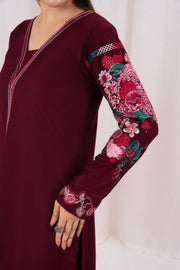 Feathers Fully Embroidered Dhanak Unstitched 3Pc Suit ZARENE-FT558