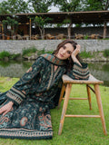 Faiza Faisal Hoor Embroidered Karandi Unstitched 3Pc Suit - ZAREYA