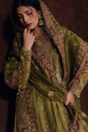 Zarposh Jahanara Festive Embroidered Raw Silk Unstitched 3Pc Suit - ZARMINA