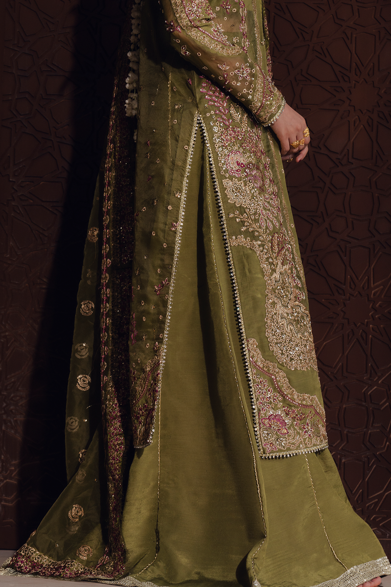 Zarposh Jahanara Festive Embroidered Raw Silk Unstitched 3Pc Suit - ZARMINA