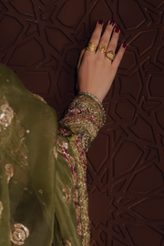 Zarposh Jahanara Festive Embroidered Raw Silk Unstitched 3Pc Suit - ZARMINA