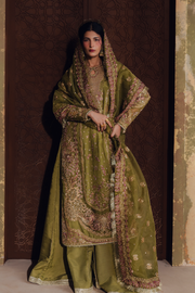 Zarposh Jahanara Festive Embroidered Raw Silk Unstitched 3Pc Suit - ZARMINA
