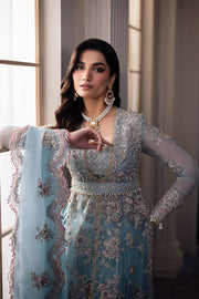 Gossamer by Zaha Embroidered Organza Unstitched 3Pc Suit ZC24-04 Kiana