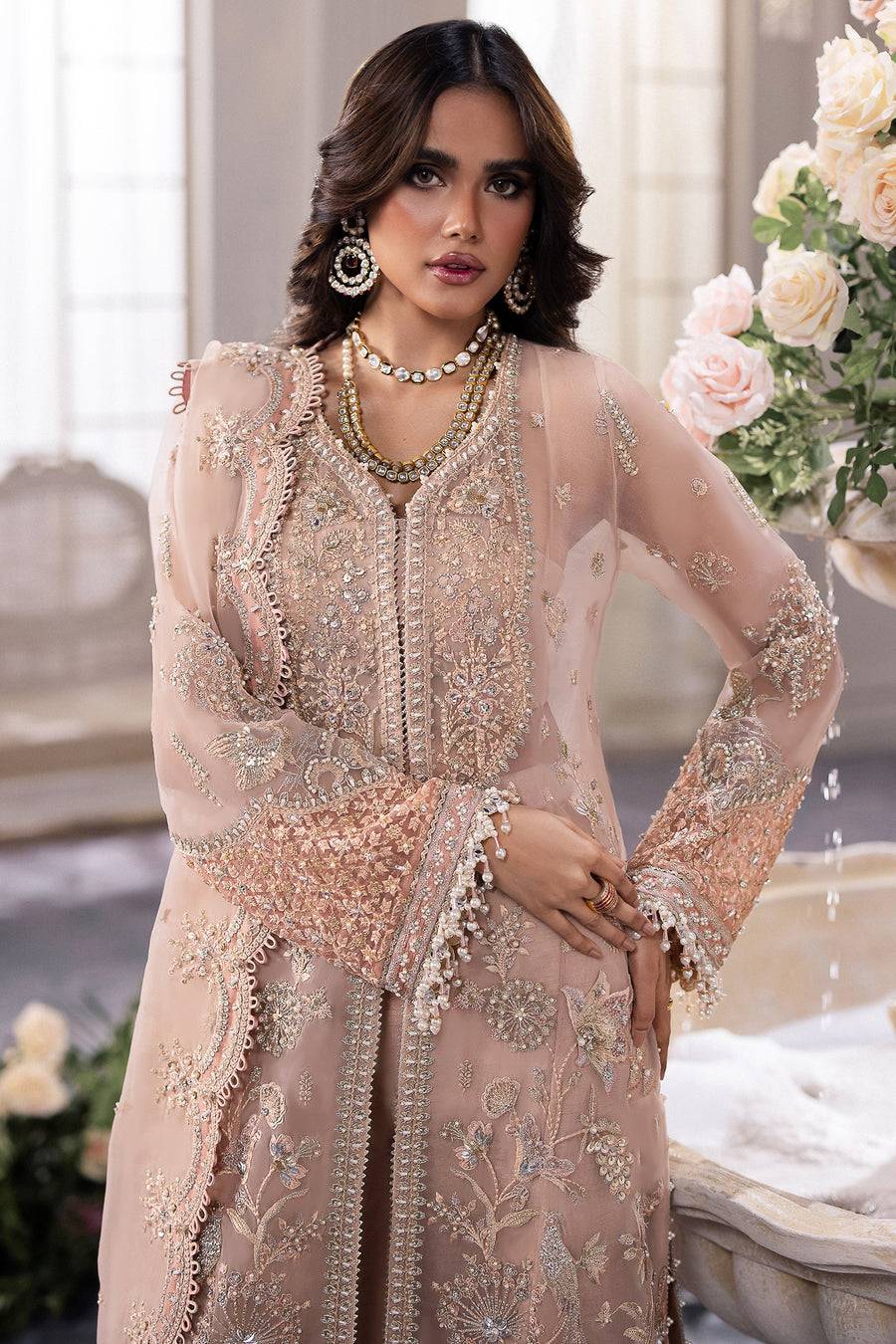 Gossamer by Zaha Embroidered Organza Unstitched 3Pc Suit ZC24-05 Elysia