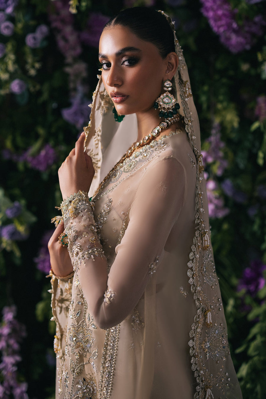 Gossamer by Zaha Embroidered Organza Unstitched 3Pc Suit ZC24-06 Talia