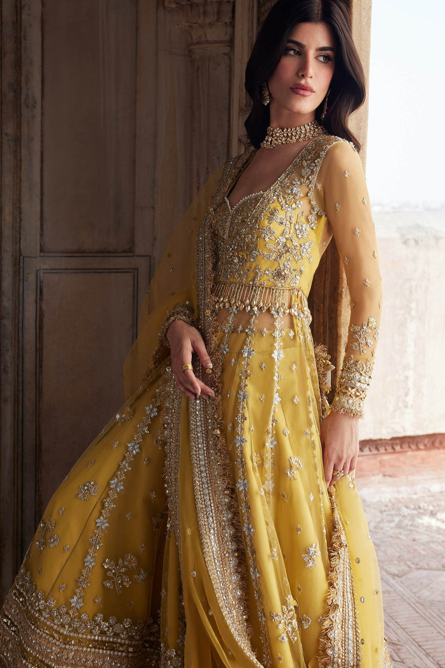 Gossamer by Zaha Wedding Festive Unstitched Dress ZC25-02 SURAJMUKHI