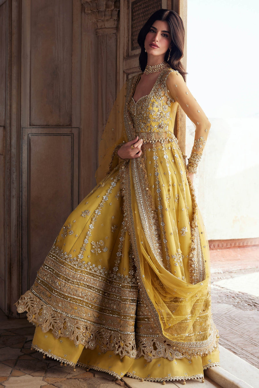 Gossamer by Zaha Wedding Festive Unstitched Dress ZC25-02 SURAJMUKHI