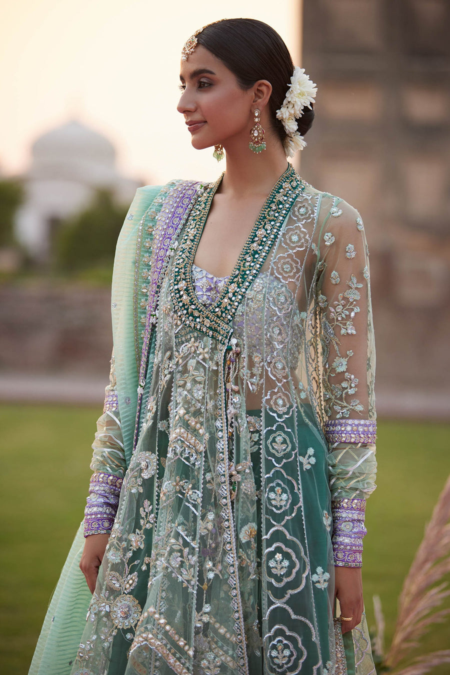 Gossamer by Zaha Wedding Festive Unstitched Dress ZC25-03 ZARQAH-E-PISTACHIO