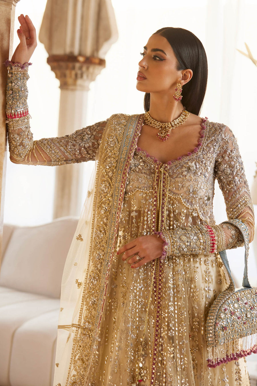 Gossamer by Zaha Wedding Festive Unstitched Dress ZC25-06 ZAR-E-MAHR