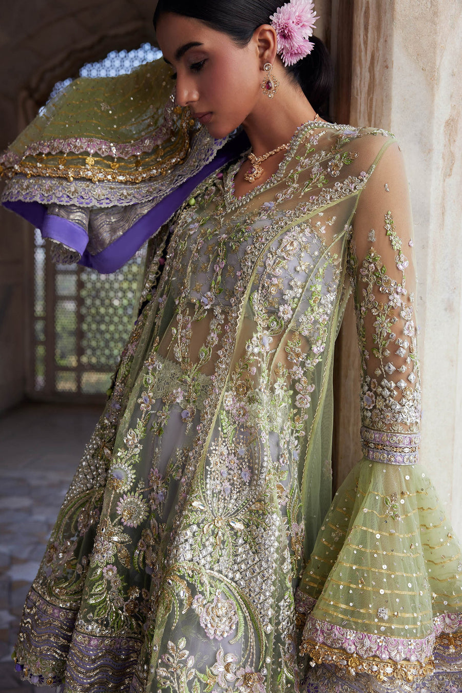 Gossamer by Zaha Wedding Festive Unstitched Dress ZC25-07 MEHRÉ-LILAC