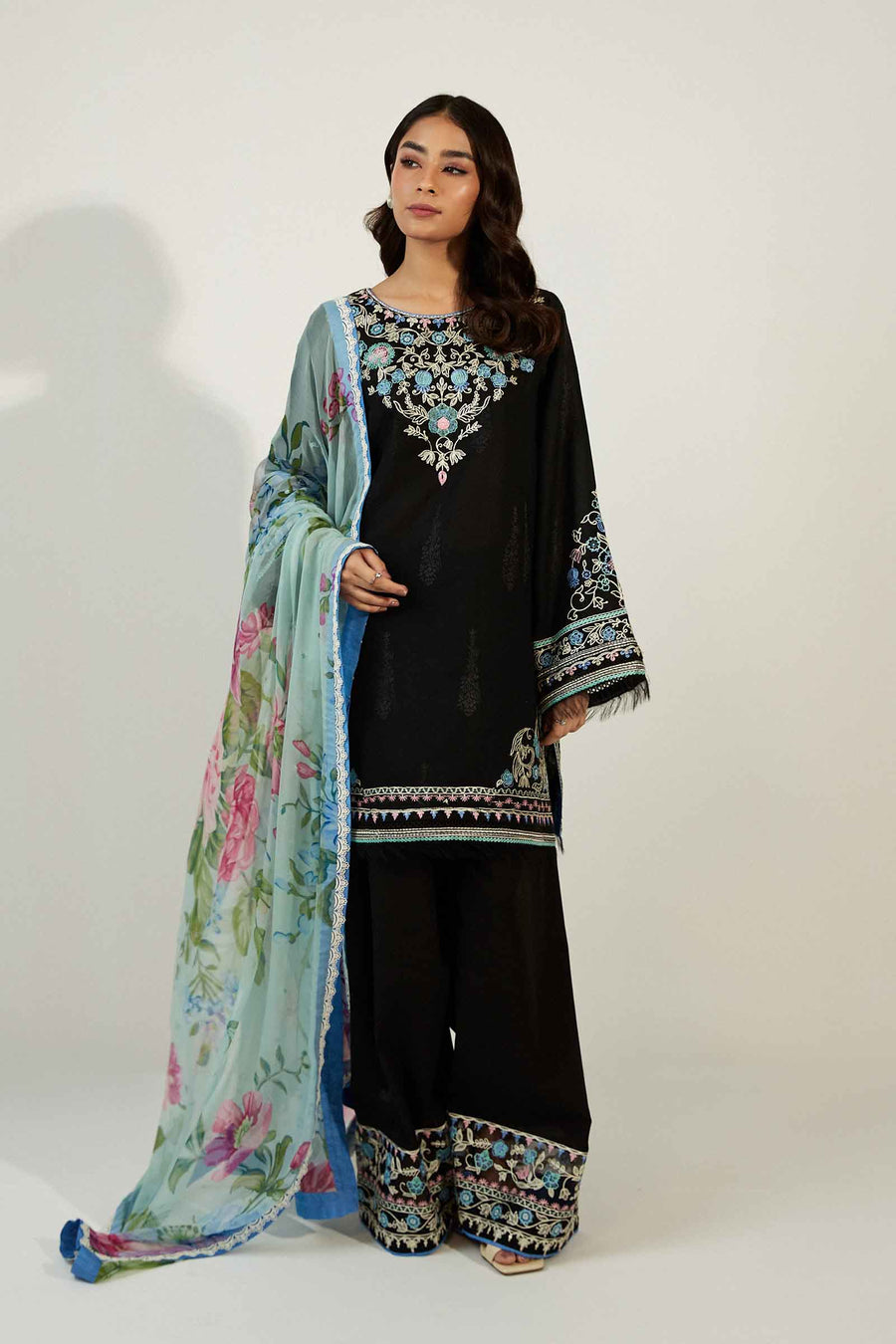 Coco by Zara Shahjahan Embroidered Lawn Unstitched 3Pc Suit ZCE23-10A