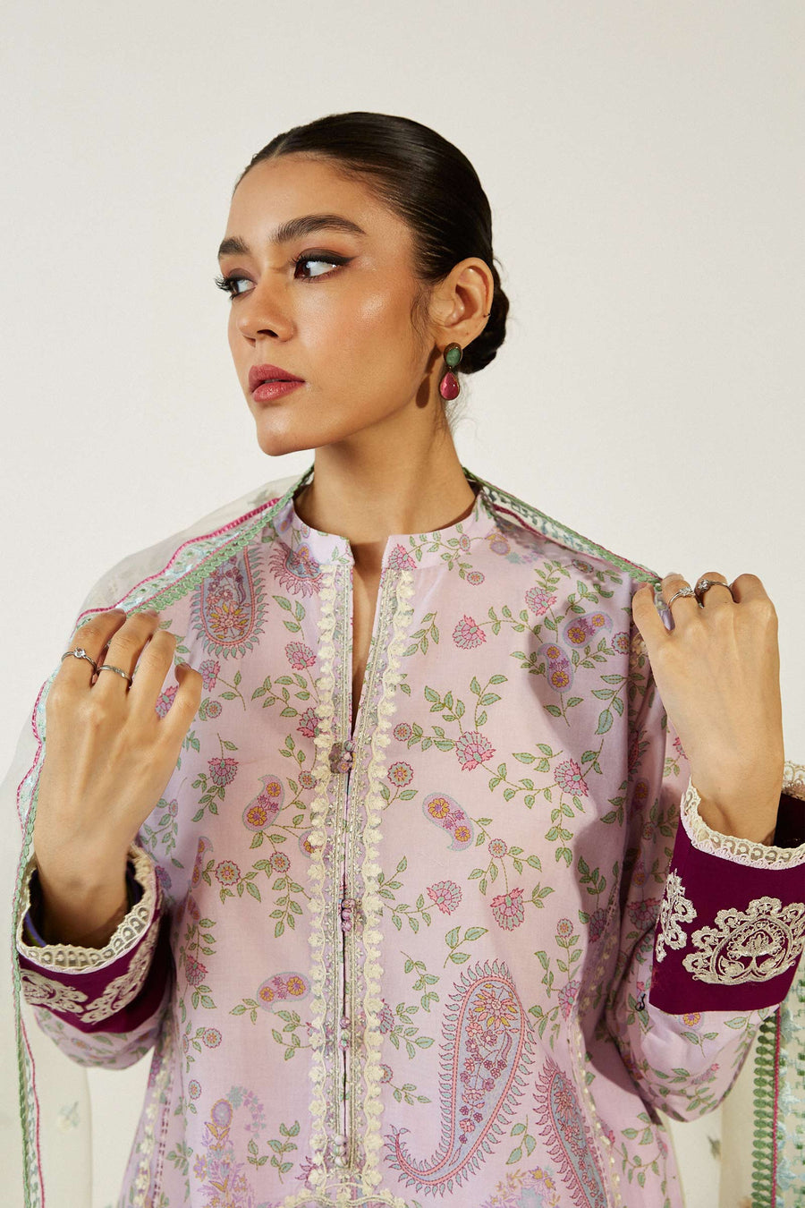 Coco by Zara Shahjahan Embroidered Lawn Unstitched 3Pc Suit ZCE23-3A