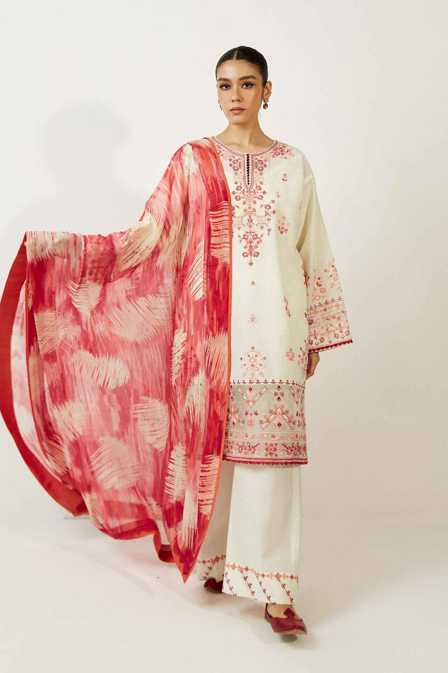 Coco by Zara Shahjahan Embroidered Lawn Unstitched 3Pc Suit ZCE23-7A