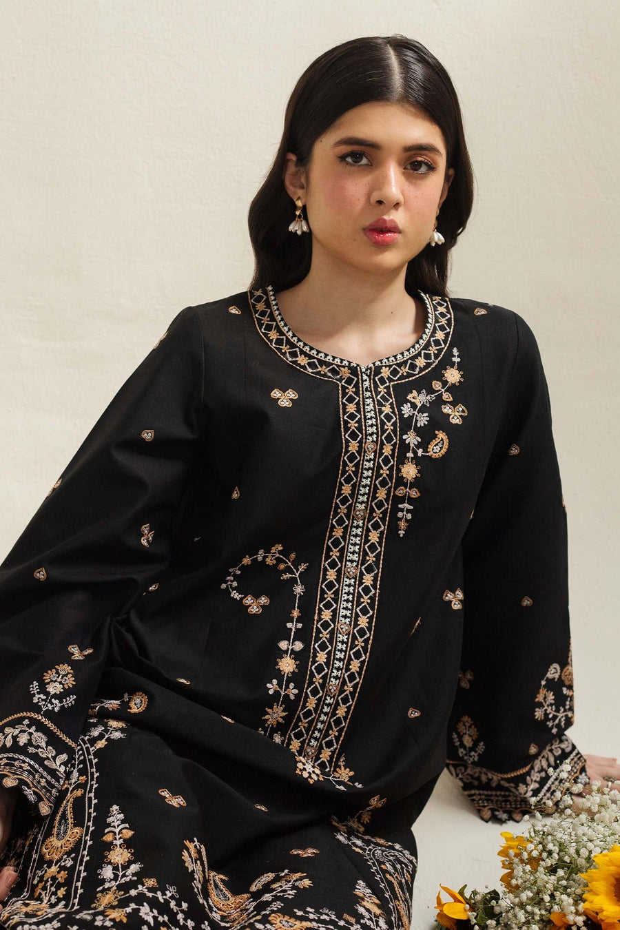 Coco by Zara Shahjahan Embroidered Lawn Unstitched 3Pc Suit D-07B ARELA