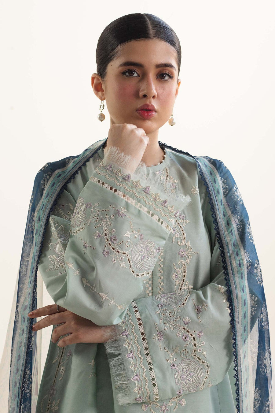 Coco by Zara Shahjahan Embroidered Lawn Unstitched 3Pc Suit D-08A MIRA