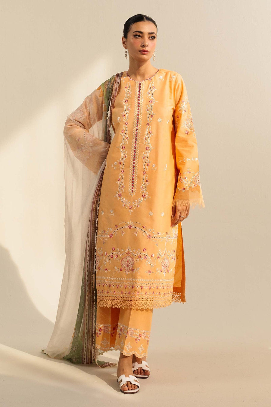 Coco by Zara Shahjahan Embroidered Lawn Unstitched 3Pc Suit D-08B MIRA