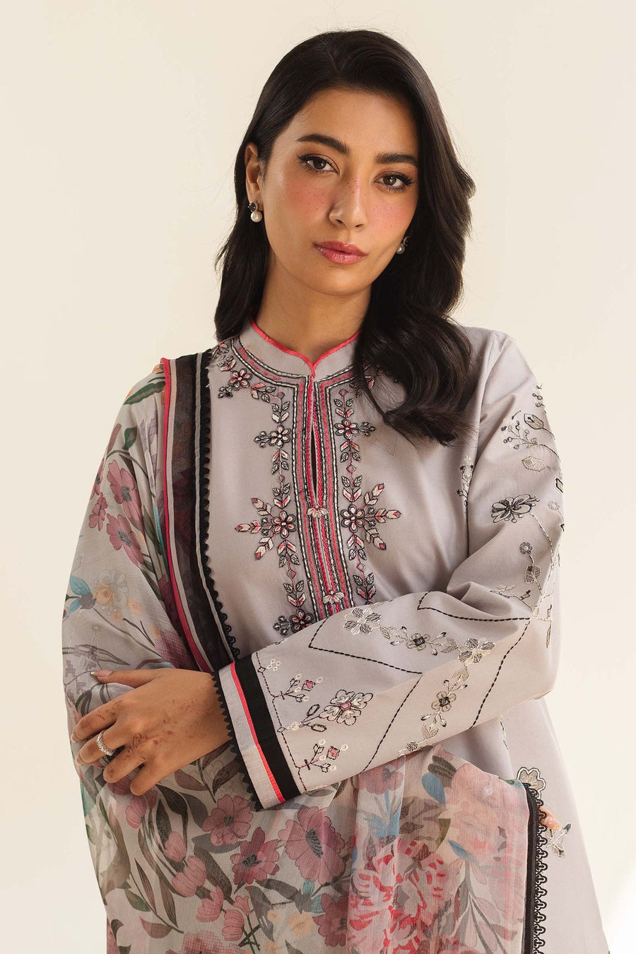 Coco by Zara Shahjahan Embroidered Lawn Unstitched 3Pc Suit D-09B ZAIRA
