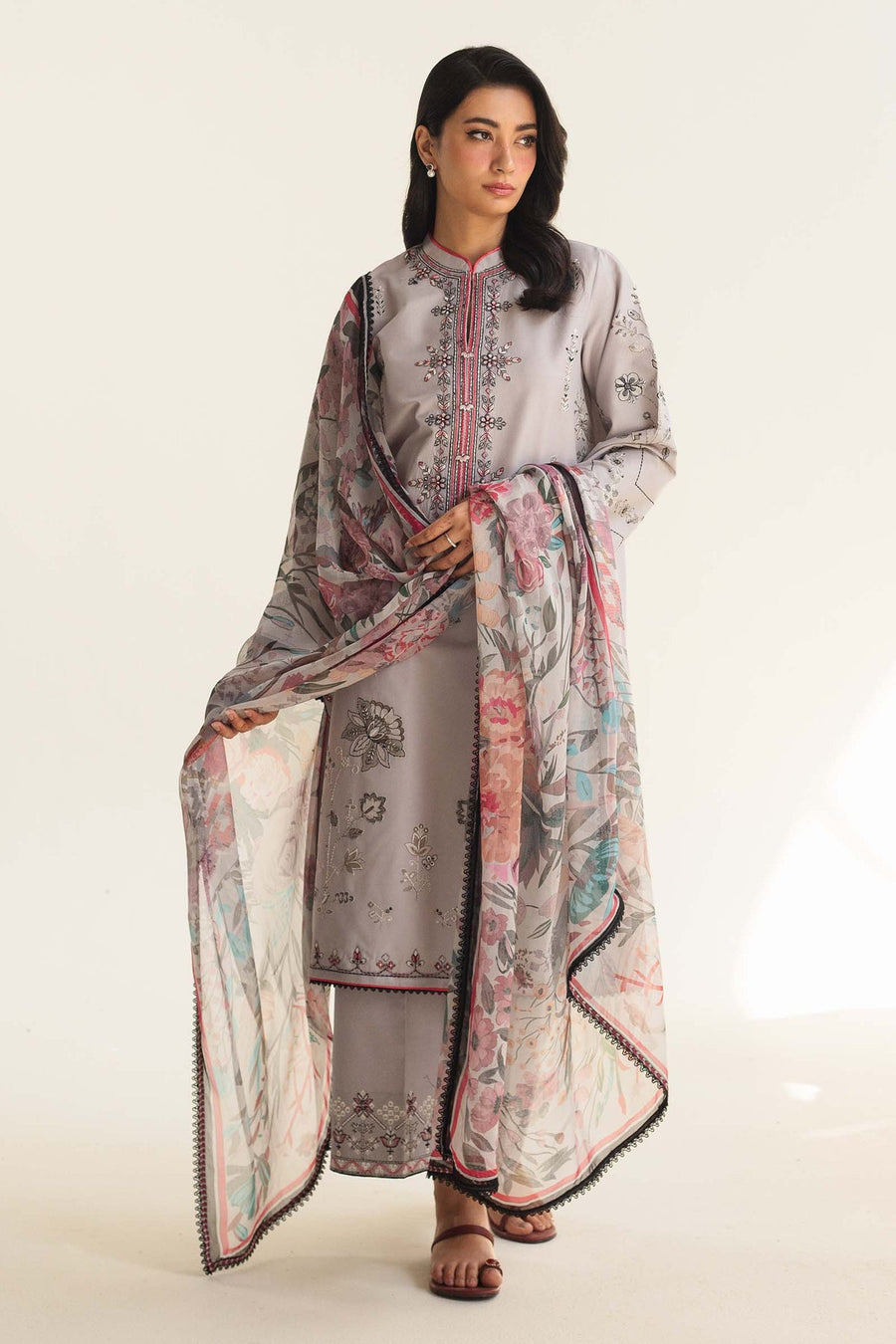 Coco by Zara Shahjahan Embroidered Lawn Unstitched 3Pc Suit D-09B ZAIRA