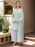 Faiza Faisal Signature Pret Dyed Embroidered Raw Silk 3Pc Suit - ZEB