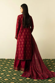 Zara Shahjahan Embroidered Lawn Unstitched 3 Piece Suit ZEL23-D06