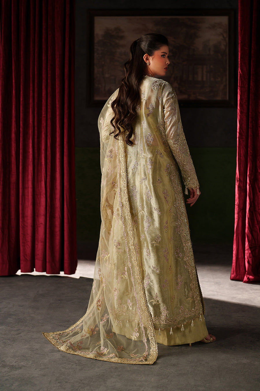 Emaan Adeel Verve Embroidered Raw Silk Unstitched 3Pc Suit - ZELIE