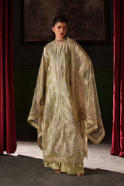 Emaan Adeel Verve Embroidered Raw Silk Unstitched 3Pc Suit - ZELIE