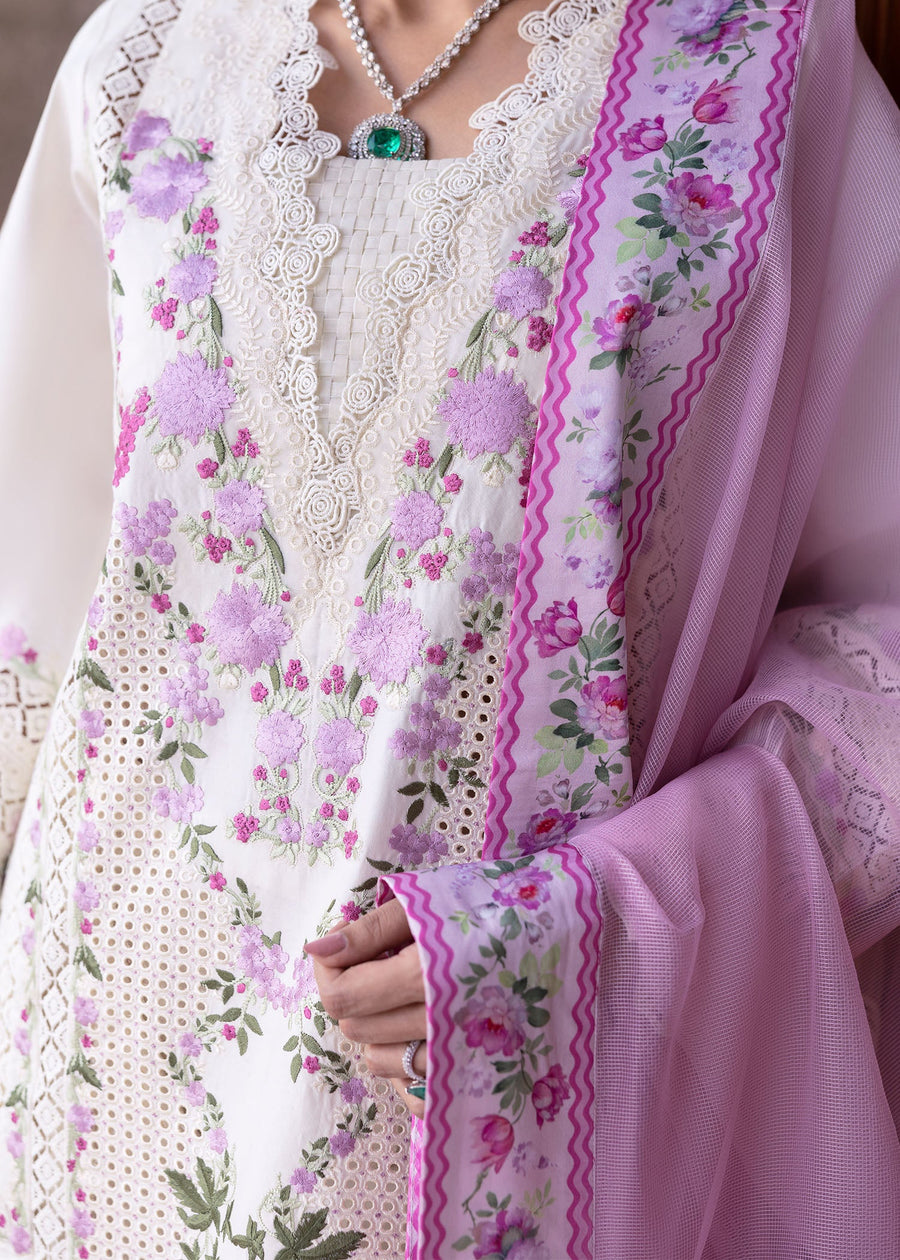 Saira Shakira Bloom Unstitched Lawn 3Pc Suit SS-25-01A ZERENE