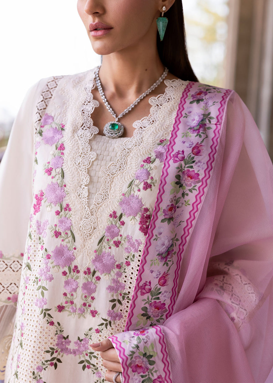 Saira Shakira Bloom Unstitched Lawn 3Pc Suit SS-25-01A ZERENE