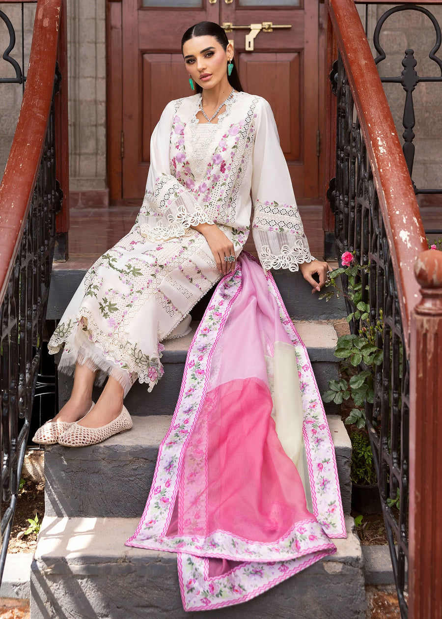 Saira Shakira Bloom Unstitched Lawn 3Pc Suit SS-25-01A ZERENE