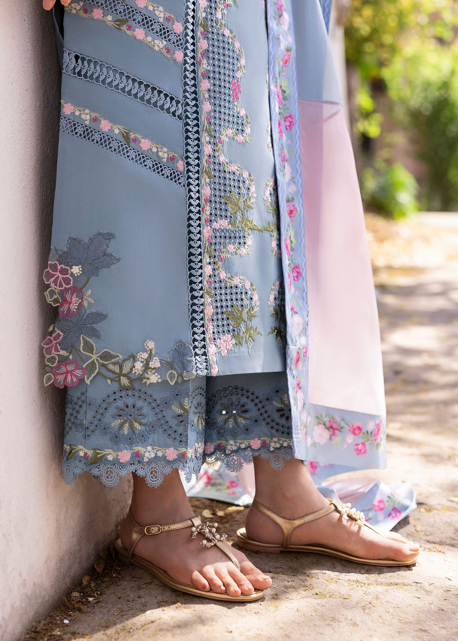 Saira Shakira Bloom Unstitched Lawn 3Pc Suit SS-25-01B ZERENE